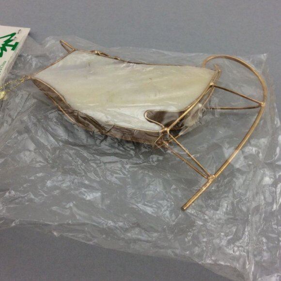 Shell Figure Skate Christmas Ornament Fits Over Bulb Cover Old Fashioned - Picture 11 of 16